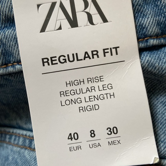 ZARA high rise regular leg full length jeans blogger favorite - Picture 3 of 8